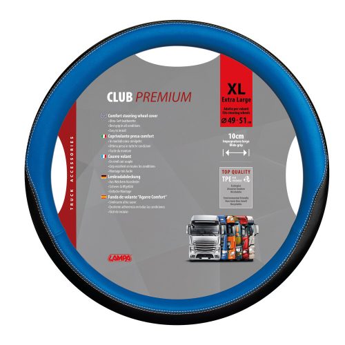 Lampa Club kormányvédő huzat - kék-fekete - XL 49-51cm