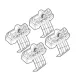 NORDRIVE Fitting Kit 120 csomagtartó talpszett