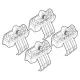 NORDRIVE Fitting Kit 140 csomagtartó talpszett
