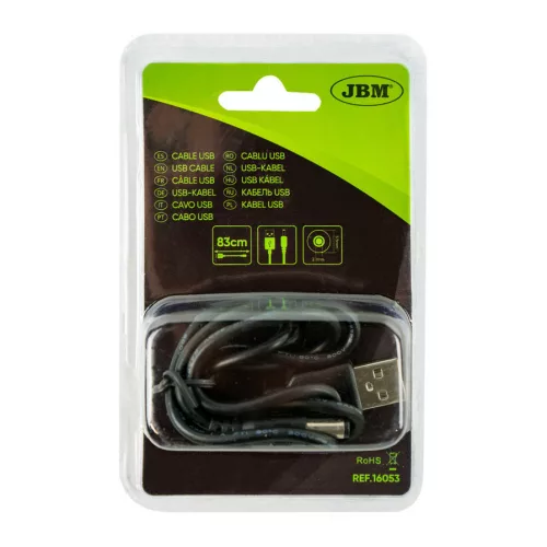 JBM USB-Jack kábel - fekete - 83cm