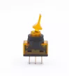Világító billenőkapcsoló - sárga- 12V 10A
