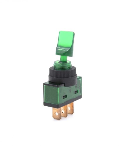 Világító billenőkapcsoló - zöld- 12V 10A