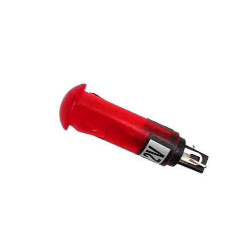 9mm-es LED kontroll lámpa - 12V - piros