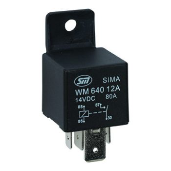 Relé - 4 lábú - 80A 12V