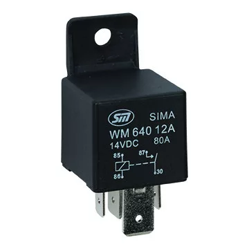 Relé - 4 lábú - 80A 12V