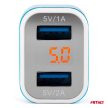 Amio autós szivargyújtós 2X USB töltő és voltmérő