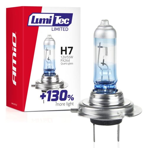 Amio Lumitec Limited + 130% H7 halogén izzó - 12V 55W - 1db