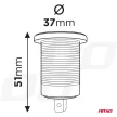 Amio vízálló töltő Voltmérővel - 2xUSB 12/24V 3A