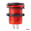 Amio vízálló gyorstöltő - alumínium - 2 USB 12/24V 3.1A
