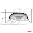 Amio W21m mágneses tetővillogó - 18LED 12/24V IP56 (csavarral is rögzíthető)