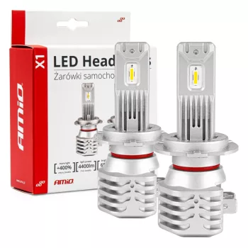 Amio LED izzó X1 Series H7 6500K - párban