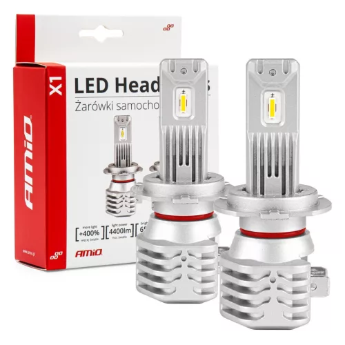 Amio LED izzó X1 Series H7 6500K - párban