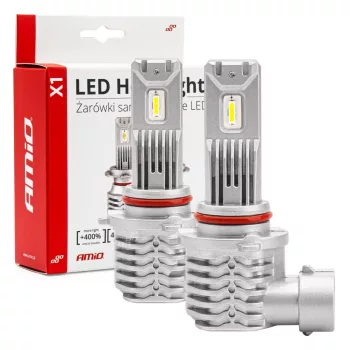   Amio LED izzó X1 Series - HB3 9005/HIR1 9011/H10 - 12V 40W 6500K - párban
