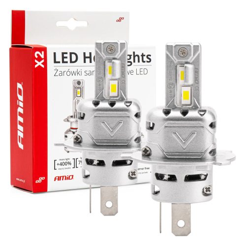 Amio LED fényszóró - X2 Series - H4 - 12V - párban