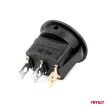Amio kétállású kerek kapcsoló - zöld - 12V/24V 20A