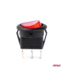 Amio kétállású kerek kapcsoló - piros - 12V/24V