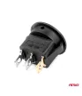 Amio kétállású kerek kapcsoló - piros - 12V/24V