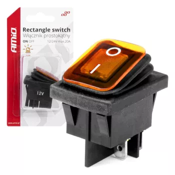 Amio kétállású kapcsoló - sárga - 12V/24V 20A