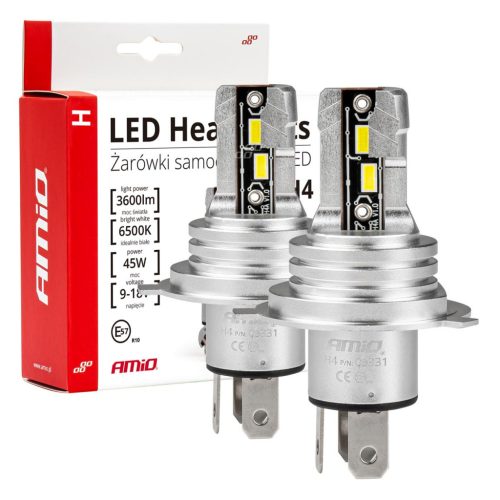 Amio Canbus H4 LED izzó - 9-18V - párban