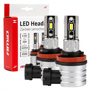   Amio LED izzó H-Mini Sorozat - H8/H9/H11/H16 42W 6500K - párban