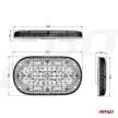 Amio tetővillogó, mágneses - sárga - 48LED 12/24V
