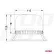 Amio W22M mágneses Led tetővillogó - 60Led - 12-24V