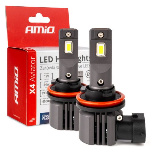 Amio X4 Aviator H8/H9/H10/H16 LED fényszóró - 44W 6500K 12V - párban