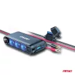 Amio szivargyújtós elosztó Voltmérővel és USB-vel - 12-24V