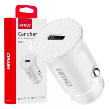   Amio 03876 szivargyújtós autós töltő -  USB-C - 20W 12/24V