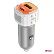 Amio USB + USB-C autós szivargyújtós töltő - 20W 12/24V