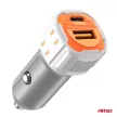Amio USB + USB-C autós szivargyújtós töltő - 20W 12/24V