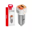 Amio szivargyújtós töltő - USB+USB C - 38W