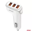 Amio szivargyújtós autós töltő - 3x USB-A 3.1A - 12/24V
