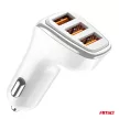 Amio szivargyújtós autós töltő - 3x USB-A 3.1A - 12/24V