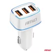 Amio szivargyújtós autós töltő - 3x USB-A 30W - 12/24V 5V/3A