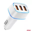 Amio szivargyújtós autós töltő - 3x USB-A 30W - 12/24V 5V/3A