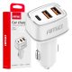 Amio szivargyújtós autós töltő - 3xUSB - 32W 12-24V