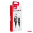 Amio USB-Lightning adatkábel - fekete - 120cm