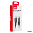 Amio USB-C adatkábel - 60W - 100 cm - fekete