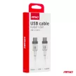 Amio Type-C adatkábel - 100cm, 60W - fehér