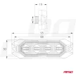 Amio rácsra szerelhető kiegészítő villogó - 4 LED 12/24V