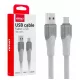 Amio USB-C adatkábel - 200cm - fehér - 60W