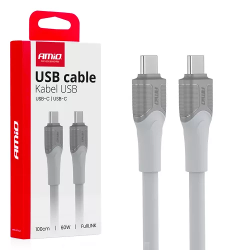 Amio FullLINK X111 Type-C adatkábel - 100cm, 60W - fehér