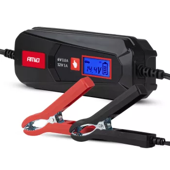 Amio digitális akkutöltő - 6/12V 5A