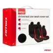 Amio 9 db-os univerzális üléshuzat szett - légzsákos - osztható - fekete/piros