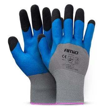   Amio mártott latex munkakesztyű - 4db/2pár - 11-es méret - kék
