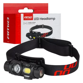 Amio XPG+COB  akkus LED fejlámpa - 1200mAh