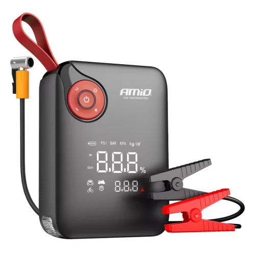 Amio 4 az 1-ben  hordozható akkumulátor - 12V 7200mAh