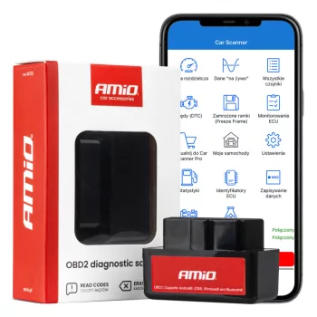   Amio OBD2 diagnosztikai eszköz - Android/IOS/Windows - 8-18V