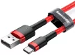 Baseus Cafule USB-C mobil kábel - 100cm - 1,5A - piros